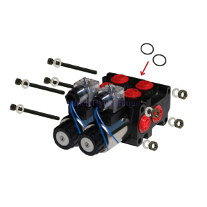 Kit 2 sélecteurs empilés hydraulique 60 l/mn 12 volts 1/2 BSP